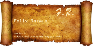 Felix Razmus névjegykártya